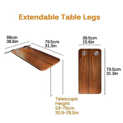 RV Folding Table, Wall Folding Table, Wall Mount Dining Table with Folding Leg, Campervan and Motorhome Furniture Table (Color : C) - color: C