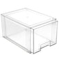 BINO | Stackable Storage Drawers, Tall Large - Clear | THE CRATE COLLECTION | Storage Bins With Drawers | Bathroom Organizers | Under Sink Organizer | Vanity Cabinet Home Organization - size: Tall Large