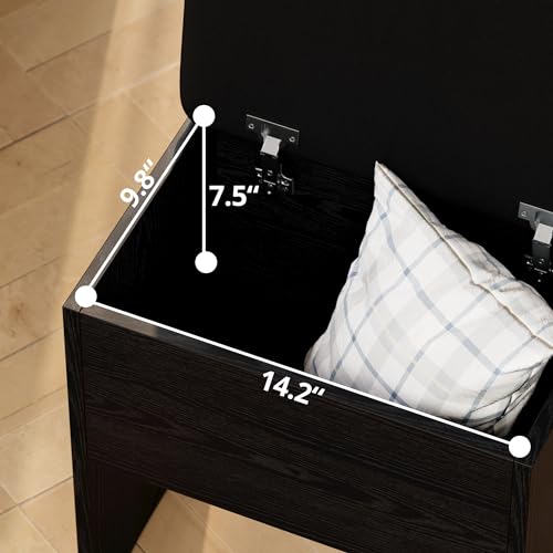 LIKIMIO Small Makeup Vanity Desk with Mirror and Lights, Vanity Table Set with Storage Drawer, Chair and Three Shelves, Bedroom, Black - color: Black