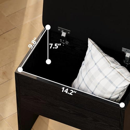 LIKIMIO Small Makeup Vanity Desk with Mirror and Lights, Vanity Table Set with Storage Drawer, Chair and Three Shelves, Bedroom, Black - color: Black