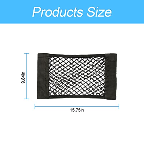Mesh Cargo Net for Car, Universal Stretchable Trunk Storage Net Wall Sticker Organizer Elastic Pouch Bag for Cars, SUV, Home, Auto Interior Accessories (Small) - size: Small