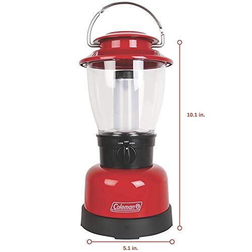 Coleman 400L LED Lantern, Water & Impact-Resistant Lantern with Carry Handle, Lifetime LED Lights Never Need Replacing, 4D Battery not Included - size: One Size