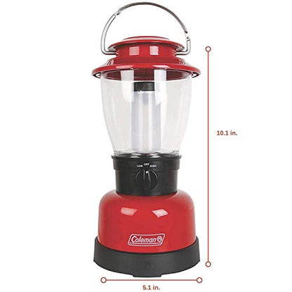 Coleman 400L LED Lantern, Water & Impact-Resistant Lantern with Carry Handle, Lifetime LED Lights Never Need Replacing, 4D Battery not Included - size: One Size