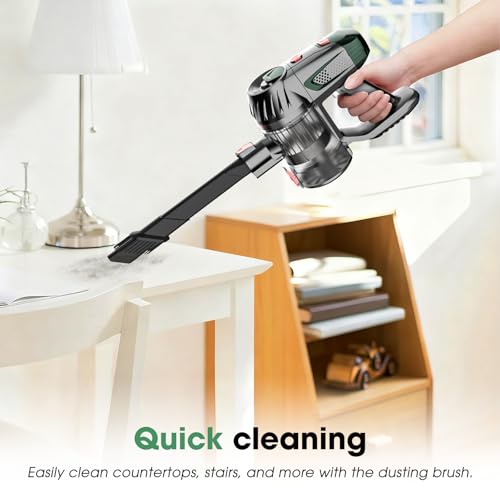 TRPYD Cordless Vacuum Cleaner, Upgraded 15KPA 70 Minutes, Powerful Suction, Rechargeable, Lightweight, 180° Bendable Cane Vacuum Cleaner for Home/Pet Hair/Carpet/Floor