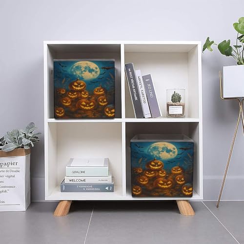 Halloween Pumpkin Foldable Storage Box with Handle Organizer Containers for Home Office Clothes Office Supplies - color: style-5