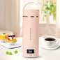 Travel Electric Kettle Portable Mini Kettle,Small Hot Water Boiler with 4 Temperature Settings,304 Stainless Steel,Fast Boiling Water with Auto Shut-Off and Boil Dry Protection (Pink, 400ml) - color: Pink
