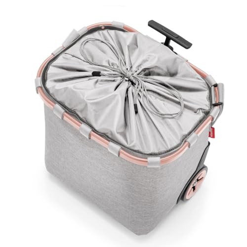 reisenthel carrycruiser Twist Sky Rose - Portable Shopping Trolley with Sturdy Aluminum Frame, Shoulder Strap and Removable mesh Inner Bag -Water-Repellent - color: Sky Rose