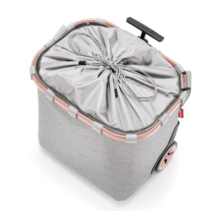 reisenthel carrycruiser Twist Sky Rose - Portable Shopping Trolley with Sturdy Aluminum Frame, Shoulder Strap and Removable mesh Inner Bag -Water-Repellent - color: Sky Rose