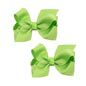 Baby Girl's 2Pcs Cute 3 Inch Pure Color Bow-knot Hair Clip for Photography Travel Daily Life (Green) - color: Green