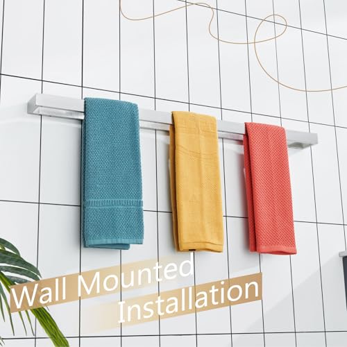 KOKOSIRI Towel Bar Brushed Nickel Bath Towel Hanger Holder 32-Inch Kitchen Rack Stainless Steel for Bathroom Hardware Wall Mount, 1 Pack B4008BR-L32 - color: Brushed Nickel, size: 32-Inch
