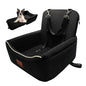 Dog Car Seat Bed 2 in 1 for Small/Medium Dogs up to 35 lbs,Adjustable Safety Leashes,Memory Foam with Soft Fabric Pets Travel Car Bed,Easily Installed in Front and Back seat,Removable and Washable. - color: Black