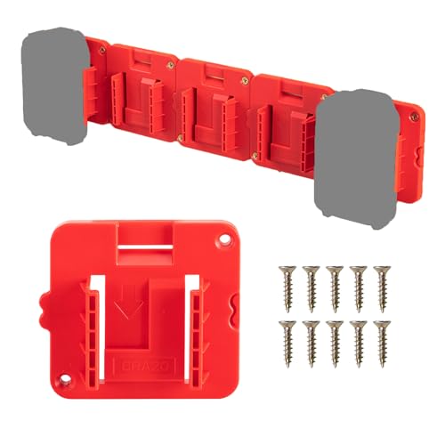 Battery Holder Compatible for Craftsman V20 20V Battery, Wall Mount Battery Storage Organizer for Workshop, Garage, Work Van, Under Shelf, Tool Box -5 Pack - size: 5 PACK，fit for CMCB204 20V Battery