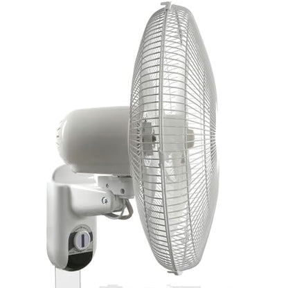 Hurricane Classic 4 Pack Oscillating Wall Mount Fan w/ 3 Quite Speeds, White, 16" - Corded Electric Air Cooling Unit w/Pull Cord Controls for Home, Grow Tents, Offices, Sheds, Studios, Garages, Dorms - style: Modern