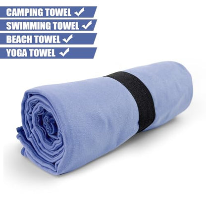 Camping Towel L Size Microfiber Quick Dry Lightweight for Travel Body Swimming Pool Beach Hiking Yoga Mat Towels(Navy Blue, 1 Pack L) - color: Navy Blue, size: 1 Pack L