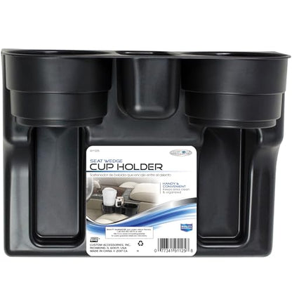 Custom Accessories Black Seat Wedge Cup Holder - style: Seat Wedge