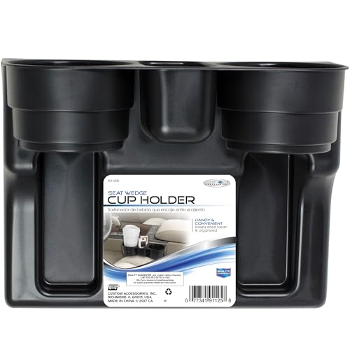 Custom Accessories Black Seat Wedge Cup Holder - style: Seat Wedge