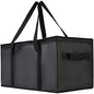 Bodaon Insulated Food Delivery Bag, 22" x 10" x 10" Insulated Pizza Delivery Bags for Hot/Cold Food, Black, 1-Pack - color: Black, size: 22" x 10“ x 10"