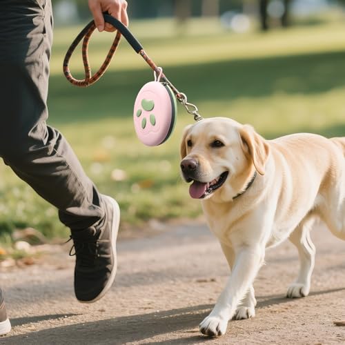 Collapsible Dog Bowls, 2-in-1 Travel Double Bowl Water Food Feeder Portable Pet Traveling Camping & Walking 25oz (Pink Green) - color: Pink green