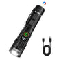 Hoxida Rechargeable Flashlights, 6 Modes Zoomable Powerful Tactical Linternas with LCD Digital Display, Super Bright High Lumens Handheld Magnetic Flashlights for Home Emergencies Camping (1pcs) - color: 1pcs