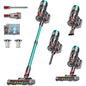 Cordless Vacuum Cleaner,80Mins 600W/50KPA Self-Standing Vacuum Cleaners for Home, Stick Vacuum with Anti-Tangle Brush,LED Screen,Rechargeable Vacuum for Floor/Carpet/Pet Hair