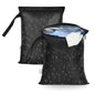 OTraki 2PCS Small Wet Bag for Swimsuit 12x14 Inch Waterproof Wet Dry Bag | Wet Clothes Bag with Handle & Zippered Reusable Washable Travel Bags for Beach Pool Yoga Gym, Drying Do Not Exceed 176℉ Black