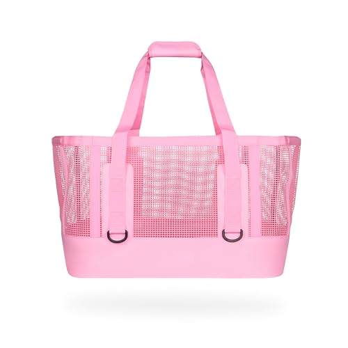 MISSION Boat Gear CASSI Heavy-Duty Outdoor Tote and Waterproof Marine-Grade Mesh Boat Bags - color: Rosé, size: 70 Liter