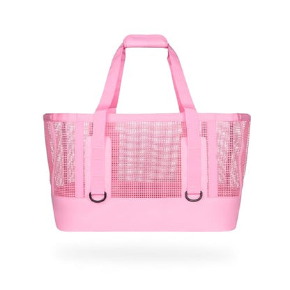 MISSION Boat Gear CASSI Heavy-Duty Outdoor Tote and Waterproof Marine-Grade Mesh Boat Bags - color: Rosé, size: 70 Liter