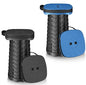 aboutool 2 Pack Collapsible Stool - Lightweight Folding Stool, 485lbs Capacity, Portable for Adults, Camping, Fishing, Hiking, Outdoor, Travel - color: 2pcs Black+blue (Cushion Not Included)