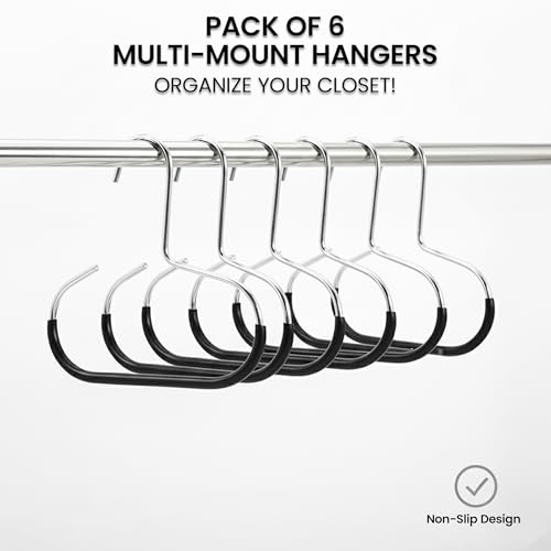 6 Pcs - Hat Hangers for Closet | Multipurpose Cap Hanger for Baseball Caps, Closet Purse Organizers & Belt Organizer | Closet Accessories for Men and Women - style: G