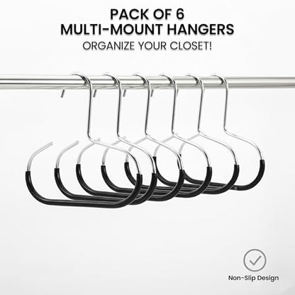 6 Pcs - Hat Hangers for Closet | Multipurpose Cap Hanger for Baseball Caps, Closet Purse Organizers & Belt Organizer | Closet Accessories for Men and Women - style: G
