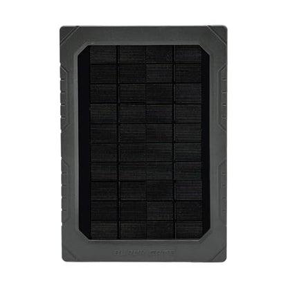 Black Gate Solar Panel Kit for Trail Cameras – 2000mAh Lithium Battery, 12V Compatible, Tree Mount & Armored Cable, USB-C Charging, Charge Indicator, Forest Green/Black