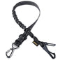 AUBELL Dog Seat Belt for Car,Updated 3-in-1 Adjustable Reflective Bungee Heavy Duty Dog Car Harness Tether with Clip Hook Latch & Buckle,Swivel Zinc Alloy Carabiner,Black - color: Black