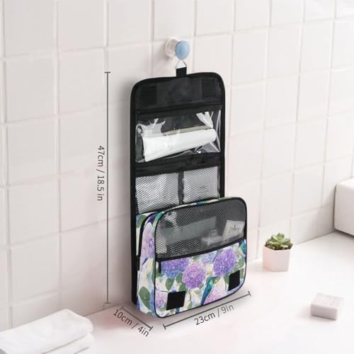 Flower Floral Hummingbirds Hanging Toiletry Makeup Bag Travel Organizers Toiletries Cosmetics Bag for Women Men - color: Flower Hummingbirds