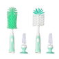 Chemimoso Multifunctional Cleaning Brush, Baby Bottle Brush, Bottle Brush Cleaner, Rotate The Suction Cup to Obtain The Small Bristle Brushes, Set Z, Green, Silicone and Nylon Brush - color: Green 1