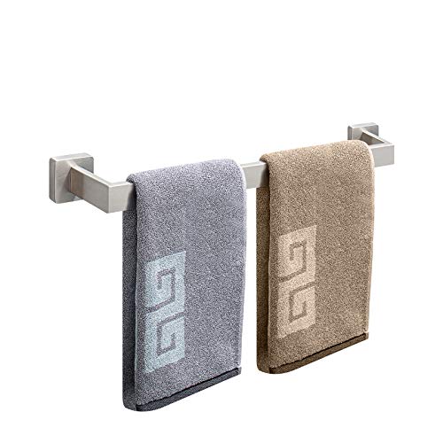 NearMoon Bathroom Towel Bar, Bath Accessories Premium Thicken Stainless Steel Square Shower Towel Rack for Bathroom, Towel Holder Wall Mounted (1 Pack, Brushed Nickel, 24 Inch) - color: Brushed Nickel, size: 24 Inch