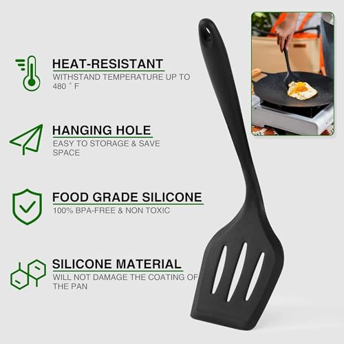 Wesqunie Camping Essentials Cooking Utensils Set - 30Pcs Stainless Steel & Silicone Camp Kitchen Cookware Set, RV Picnic Grill Equipment - color: green-pro