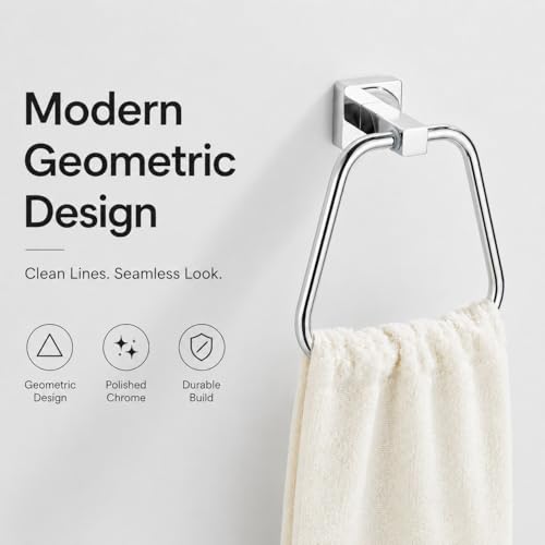 Chrome Towel Ring for Bathroom 2 Pack, Kitchen Bath Towel Holder Hangers Wall Mount Heavy Duty Stainless Steel - color: Chrome, size: 2 Pack