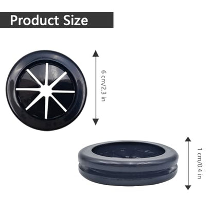6 Pcs Black Trash Bag Holder - Reusable Trash Liner Cinch for Securing Trash Liners，Prevents Liners from Falling into Trashcan - Ideal for Outdoors Garden and Home Use