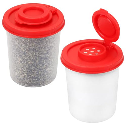Accmor Salt and Pepper Shakers, 3oz Salt Shaker to go Moisture Proof Salt Pepper Shakers Spice Container Dispenser for Camping Picnic Lunch Boxes Travel Kitchen - color: Red
