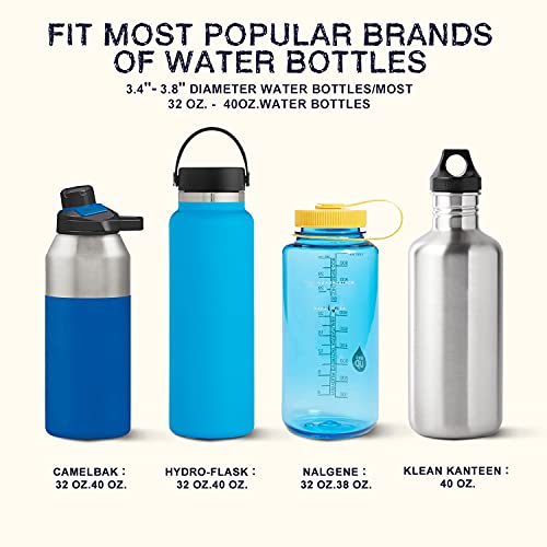 Seven Sparta Car Cup Holder Expander with Adjustable Base, Compatible with Hydro Flasks 32/40 Ounce, Compatible with Yeti Ramblers 20/26/30 Ounce, Other Bottles in 3.4"-3.8"(Silver Gray) - color: Silver, size: Medium*1