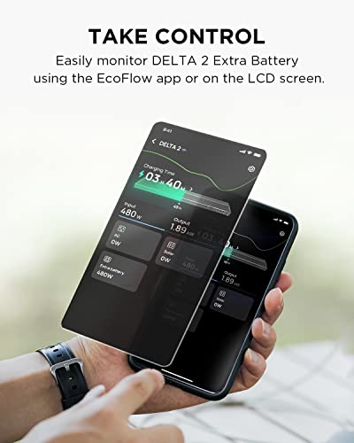 EF ECOFLOW Portable Power Station DELTA2 with Smart Extra Battery, Expand Capacity from 1024Wh to 2048Wh, Solar Generator for Home Backup, Emergency, Outdoor Camping - style: DELTA 2 with Extra Battery