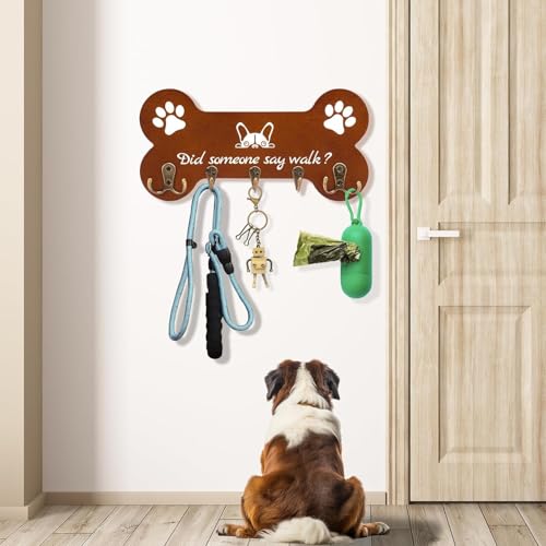 Dog Leash Holder forwall,Coat RackHooks, Mount Storage Organizer (Yellow 2) - color: Yellow 2