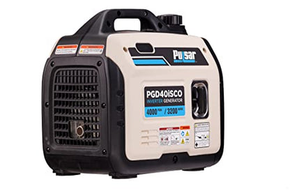 Pulsar PGD40ISCO Ultra Light Quiet 4000W Portable Gas Inverter Generator, white