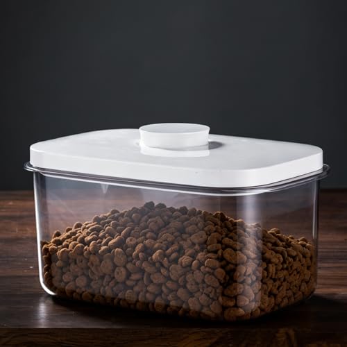 LivLab Mker Airtight Pet Food Storage Container, Up to 32 lbs Capacity, Attachable Wheels, for Dog, Cat, Bird Food, Keep Fresh… - color: (D979)-5.5L-1