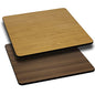Flash Furniture Glenbrook 42'' Square Table Top with Natural or Walnut Reversible Laminate Top - color: Natural/Walnut, size: 42" Square