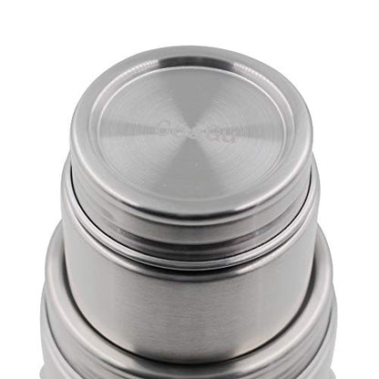 CoaGu 8oz Coffee Canisters: Premium 18/8 Stainless Steel Containers Perfect for Children's Lunches, Tea, Sugar, Coffee Storage, and Candy