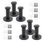 Wall Hooks Heavy Duty Coat Hooks Stainless Steel Clothes Hanger for Hanging Bathroom Towels Handbag Black 2-inch Length with 16mm Shank Dia - Pack of 6 - color: Black, size: 2" Length 16mm Shank