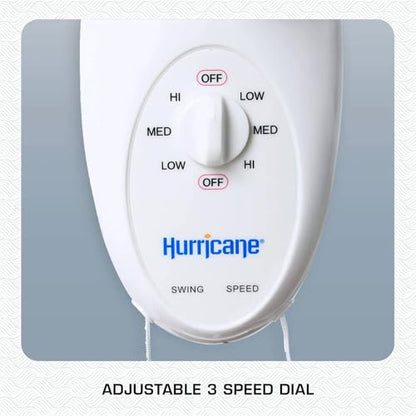 Hurricane Supreme 18" 90 Degree Oscillating Indoor Wall Mounted 3 Speed Plastic Blade Fan with Adjustable Tilt and Pull Chain Control, White (4 Pack) - style: Casual