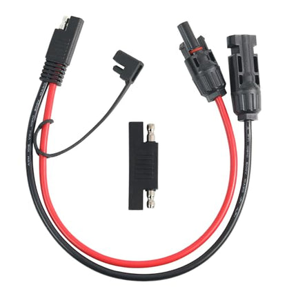 1ft 10AWG Solar Panel Connector Cable, SAE to MC-4 Male Female Adapter PV Extension Cable with SAE Polarity Reverse Adapter for RV Caravan Solar Panel Battery Charger - style: 1PCS