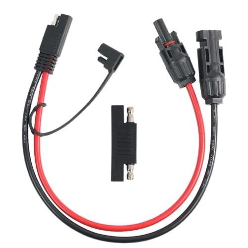 1ft 10AWG Solar Panel Connector Cable, SAE to MC-4 Male Female Adapter PV Extension Cable with SAE Polarity Reverse Adapter for RV Caravan Solar Panel Battery Charger - style: 1PCS